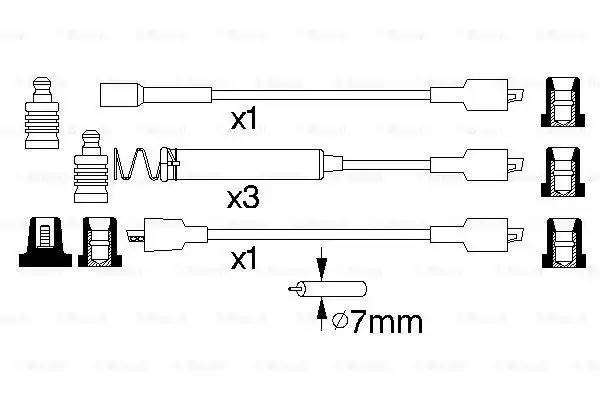 Провод высоковольтный OPEL Omega A (86-94) (2.0) комплект BOSCH 0 986 356 800 BOSCH