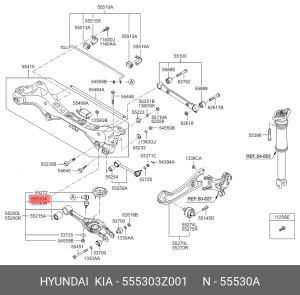 Стойка стабилизатора HYUNDAI i40 (11-) заднего левая OE 55530-3Z001 HYUNDAI KIA