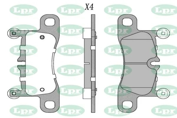 Колодки тормозные дисковые 05P1755 05P1755 LPR