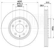 Диск торм. для а.м Mazda CX-5 11- , 17- ,6 12- перед. d297 окраш.  DF 084512 DF084512 TRIALLI