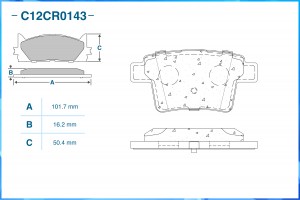 Тормозные колодки задние Low Metallic C12CR0143 C12CR0143 CWORKS