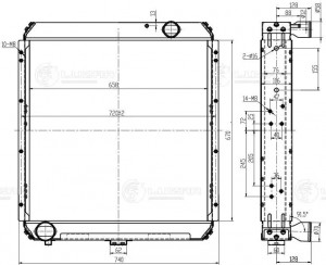 Радиатор водяного охлаждения КАМАЗ 54115 алюмин. (Heavy Duty) (повышенная теплоо LRC 07150 LUZAR