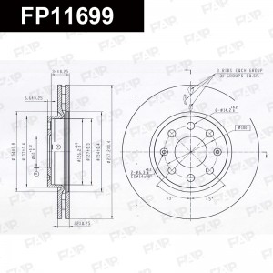 Тормозной диск с покрытием GEOMET FP11699 FP11699 FAP