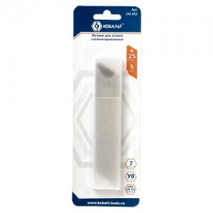 Лезвие для ножа трапециевидное 25мм 5шт. КОБАЛЬТ 242052 KOBALT