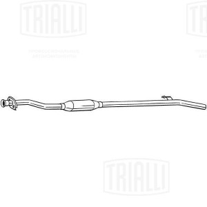 Глушитель Renault Symbol I/II (00-/08-) доп. (резонатор) (алюм. сталь) (EAM 0907 EAM0907 TRIALLI