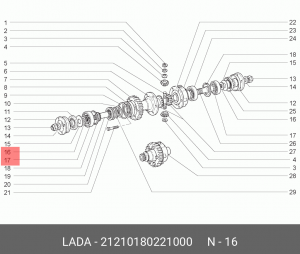 Кольцо ВАЗ-2121,21213 упорное КР АвтоВАЗ 21210180221000 LADA VAZ