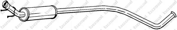 Глушитель CITROEN C4 (08-) средняя часть BOSAL 287-287 BOSAL