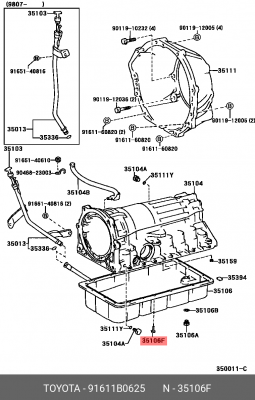 TOYOTA LAND CRUISER (200) (2008>) 91611-B0625 TOYOTA