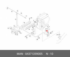 Шланг 5X1,5-PVC-W-TR MAN 04371359005 MAN