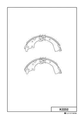 Колодки тормозные барабанные TOYOTA CROWN, LITEACE, ESTIMA K2252 K2252 MK KASHIYAMA