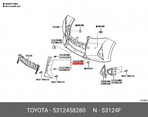 5312458280 Молдинг 53124-58280 TOYOTA