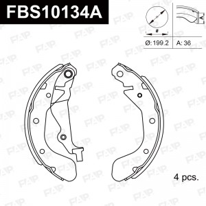 Тормозные колодки барабанные PREMIUM FBS10134A FBS10134A FAP