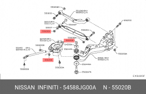 Гайка NISSAN 54588-JG00A 54588-JG00A NISSAN