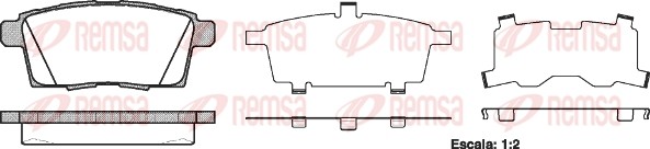126800 колодки дисковые задние!\ Mazda CX-7 2.3/2.2CD/CX-9 3.5 07> 126800 REMSA