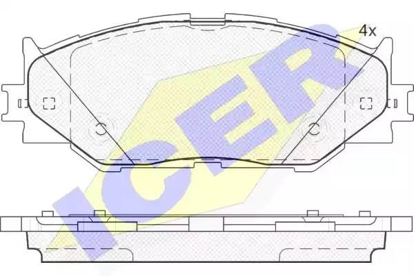 181750 колодки дисковые передние!\ Lexus IS II 2.5/2.2D 05> 181750 ICER