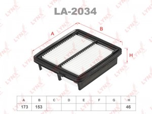 Фильтр воздушный LA-2034 LA-2034 LYNXAUTO