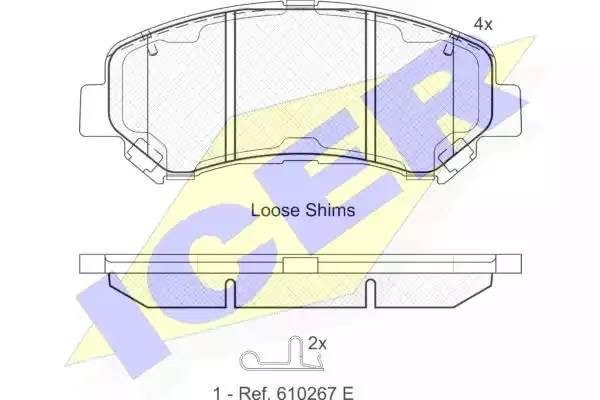 181834 колодки дисковые передние!\ Nissan Qashqai/X-trail 1.6-2.5i/1.5-2.0dCi 07 181834 ICER