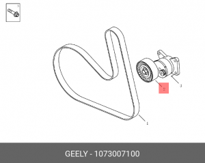 Натяжитель приводного ремня GEELY Coolray OE 1073007100 GEELY