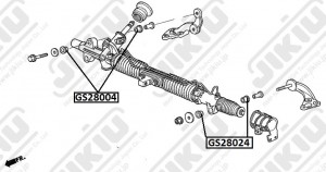 Втулка рулевой рейки HONDA ACCORD 93-98, CR-V 97-01, 01-06 GS28004 GS28004 JIKIU