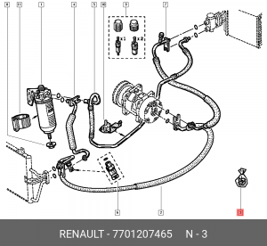 к-кт уплотнительных колец компрессора! 20шт\ 7701207465 RENAULT