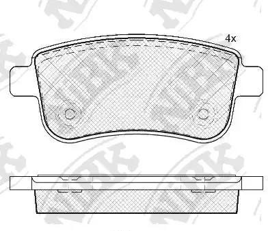 Колодки тормозные дисковые RENAULT MEGANE III 08-/SCENIC III 09-  PN0381 PN0381 NIBK