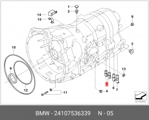 втулка уплотнительная АКПП! L=31\ BMW E82/E88 07-13 24 10 7 536 339 BMW