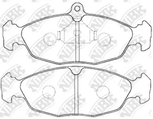 Колодки тормозные DAEWOO Nexia CHEVROLET Lanos OPEL Astra F (97-) (1.4/1.5) пере PN0021 NIBK