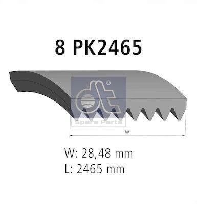 Ремень поликлиновой 8PK2465 1.21960 DIESEL TECHNIC