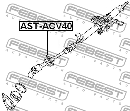 Вал карданный рулевой TOYOTA CAMRY ACV40,GSV40 200­6.01-2011.09 AST-ACV40 AST-ACV40 FEBEST