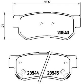 P30014 746 22 [583023AA20] !колодки дисковые з.\ Hyundai Trajet 2.0i/2.7i/2.0CRD P30014 BREMBO
