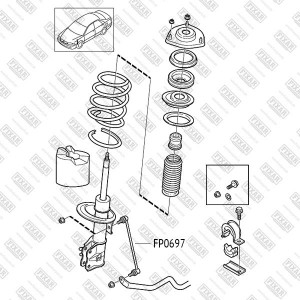 VOLVO S40/V40 2001> L=267mm/ M10x1.25 FP0697 FIXAR