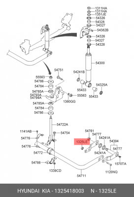 Гайка HYUNDAI HD120,AeroTown пальца рессоры OE 1325418003 HYUNDAI KIA