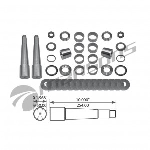 Ремкомплект DAF шкворня на ось (шкворень,втулки,прокладки,подшипники) MANSONS 200.121 MANSONS