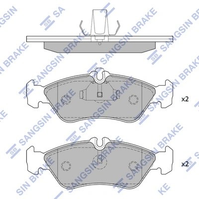Колодки задние MERCEDES SPRINTER (903) SP1274A SP1274A SANGSIN