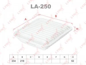 фильтр воздушный!\ Mitsubishi Galant 2.4i 94-13 LA-250 LYNXAUTO