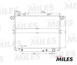 Радиатор TOYOTA LAND CRUISER 100 (98-08) 4.7 паяный ACRB061 ACRB061 MILES