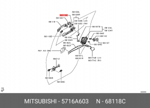 ПРОКЛАДКА НАРУЖНОЙ РУЧКИ ДВЕРИ 5716A603 5716A603 MITSUBISHI