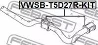 ВТУЛКА ЗАДНЕГО СТАБИЛИЗАТОРА КОМПЛЕКТ D27 подходит для VOLKSWAGEN TRANSPORTER/MU VWSB-T5D27R-KIT FEBEST
