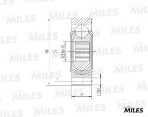 ШРУС КПП AUDI 80/90/100/A4/A6/VW PASSAT (GKN 302287) GA10040 GA10040 MILES