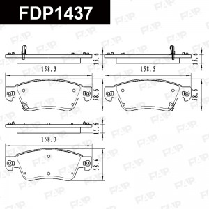 Тормозные колодки дисковые смесь CERAMIC FDP1437 FDP1437 FAP