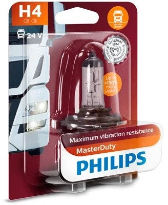 Лампа 24V H4 75/70W P43t-38 блистер (1шт.) Master Duty PHILIPS 13342MDB1 PHILIPS