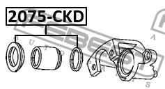 РЕМКОМПЛЕКТ СУППОРТА ТОРМОЗНОГО ЗАДНЕГО 2075-CKDR 2075-CKDR FEBEST