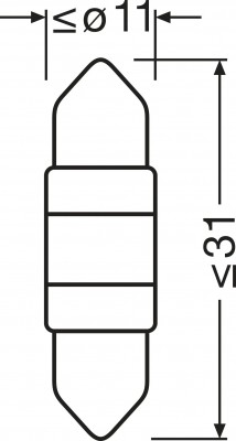 Лампа светодиодная 12V C5W SV8.5-8 31мм блистер (1шт.) LEDriving SL OSRAM 6438DWP1BL OSRAM