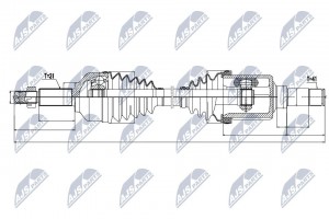 привод левый! 752mm\ Ford Transit 2.2TDCi 12> NPWFR073 NTY