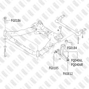 Сайлентблок переднего рычага передний NISSAN Qashqai 06- FG0185 FG0185 FIXAR