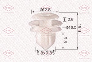 Клипса автомобильная [упаковка 10 штук] TOYOTA/LEXUS TJB1413 TJB1413 TATSUMI