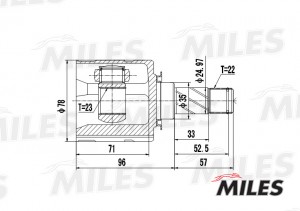 ШРУС внутренний OPEL CORSA/MERIVA 1.3-1.8 00- (GSP 644009) GA10023 GA10023 MILES