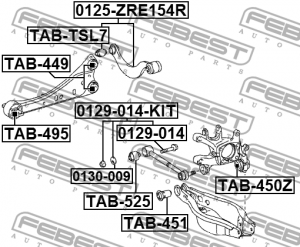TOYOTA RAV 4 (2013>) 0129-014-KIT FEBEST