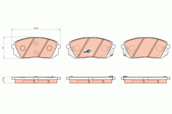 Колодки дисковые передние Hyundai i40 1.6/2.0/1.7CRDi 11> GDB3530 TRW