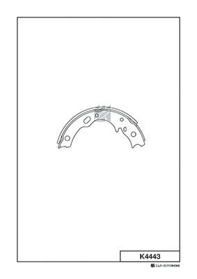 Колодки тормозные барабанные Toyota Dina, Mitsubishi Center 4.0D,5.2D 06- K4443 K4443 MK KASHIYAMA
